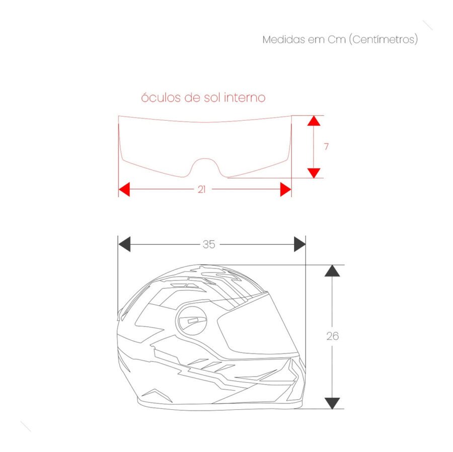 Capacete Moto Fechado Gtx Fox Fw3 Oculos Interno - Imagem 6