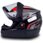 Capacete Fechado Automatic Ad Fw3 Viseira Cristal Cor Vermelho Tamanho Do Capacete 60